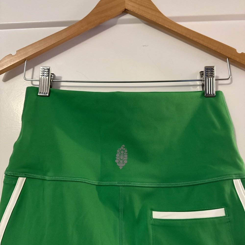 FP Movement by Free People Vibrant Green Shorts with White Accents - Picture 5 of 6
